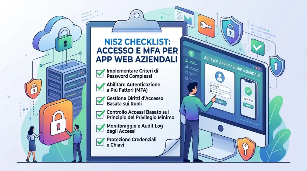 Checklist NIS2 per il controllo degli accessi e l'autenticazione a più fattori sulle applicazioni web aziendali
